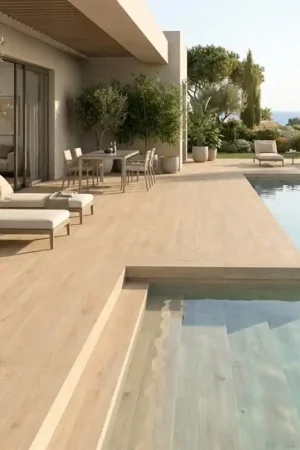 Carrelage HARU ALMOND 20×120 effet bois R11 Promotion Saisonnière